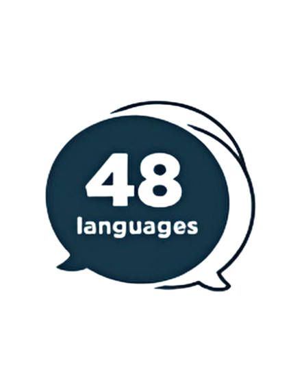 +48 idiomas y presencia en más de 110 paises del mundo.